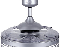 Carbondale 48 Inch 3 Light Silver Ceiling Fan with Retractable Blades