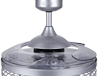 Carbondale 48 Inch 3 Light Silver Ceiling Fan with Retractable Blades