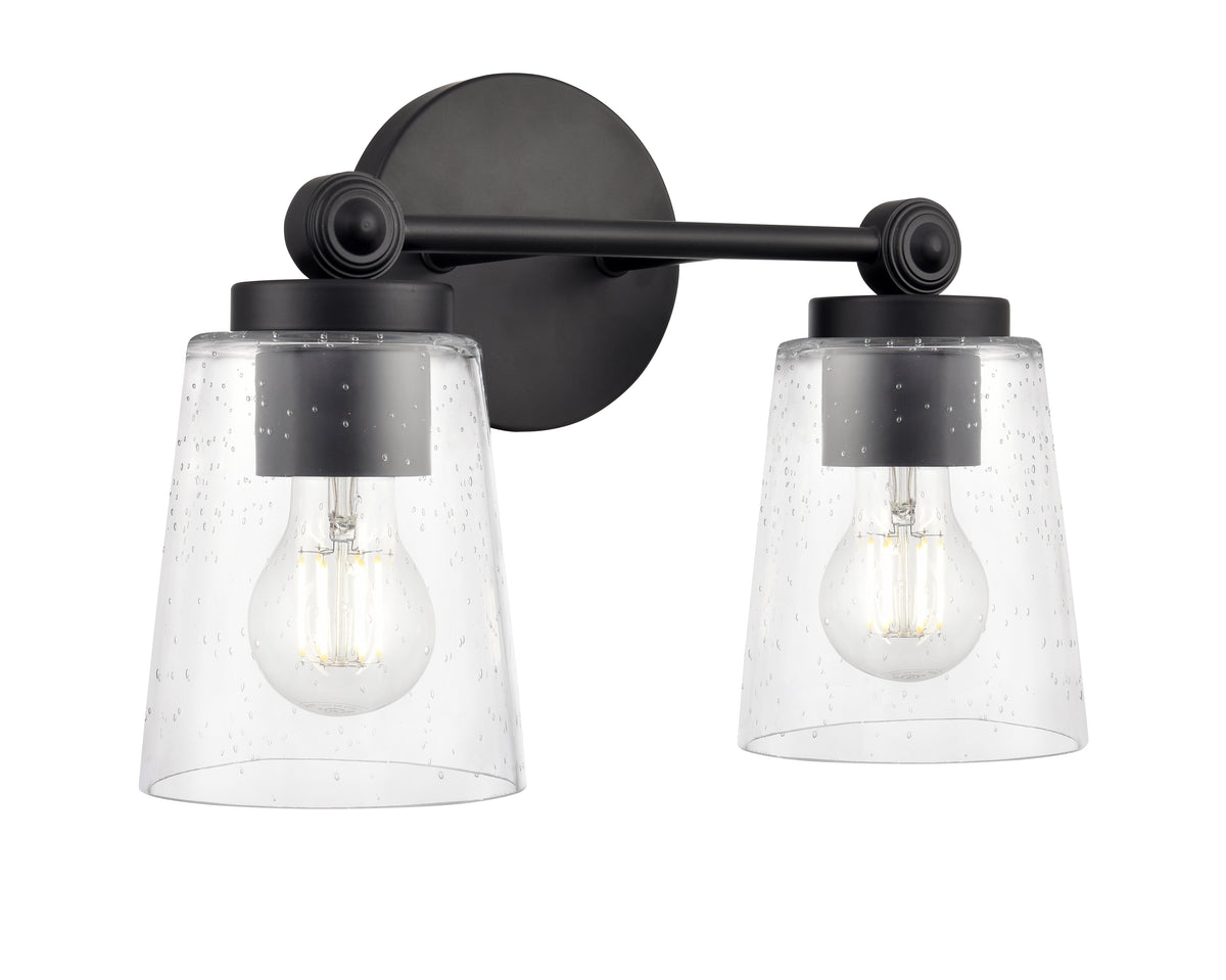 13.5'' Lauryn Matte Black 2 Light Bath Vanity