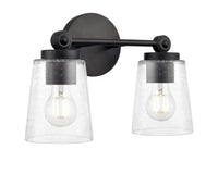 13.5'' Lauryn Matte Black 2 Light Bath Vanity