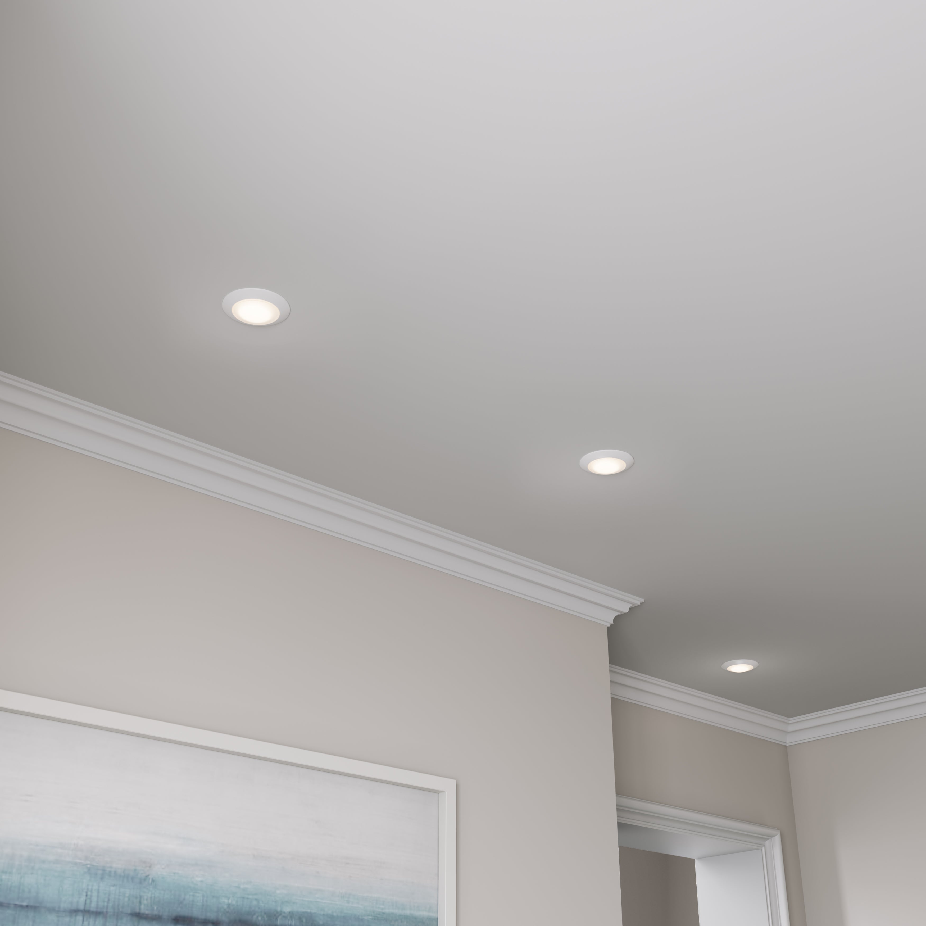 4-inch White Wall Light with 3000K Light