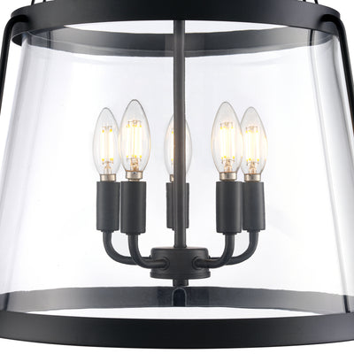 30'' Adabella Matte Black 5 Light Pendant