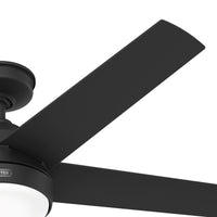 52 inch Skyflow Matte Black WeatherMax Indoor / Outdoor Ceiling Fan with LED Light Kit and Wall Control
