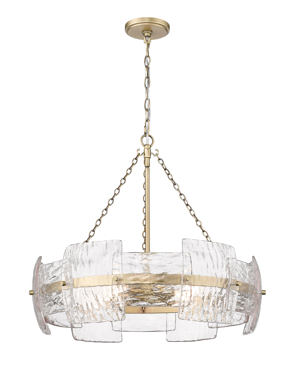 21.75'' Sinclara Vintage Brass 4 Light Pendant