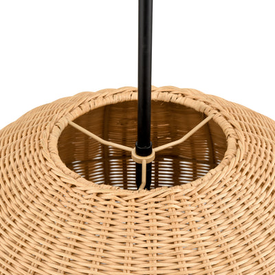 19'' Elise Matte Black 3 Light Pendant