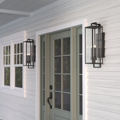 8'' Lamont Textured Black 3 Light Wall Sconce