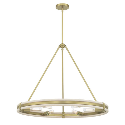 25.5'' Rovessa Vintage Brass 6 Light Chandelier