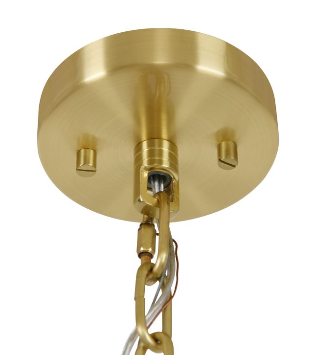 Elora 9 Light Brass Pendant Light with Jade Stone