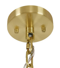 Elora 9 Light Brass Pendant Light with Jade Stone