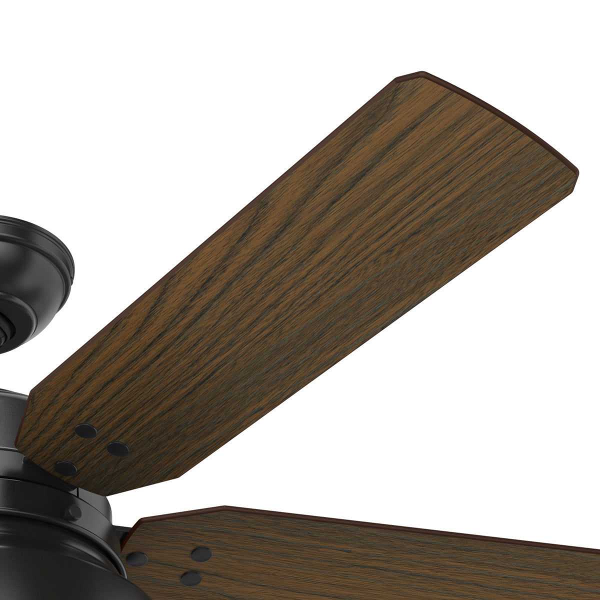 52 inch Mill Valley Matte Black Damp Rated Ceiling Fan with LED Light Kit and Pull Chain