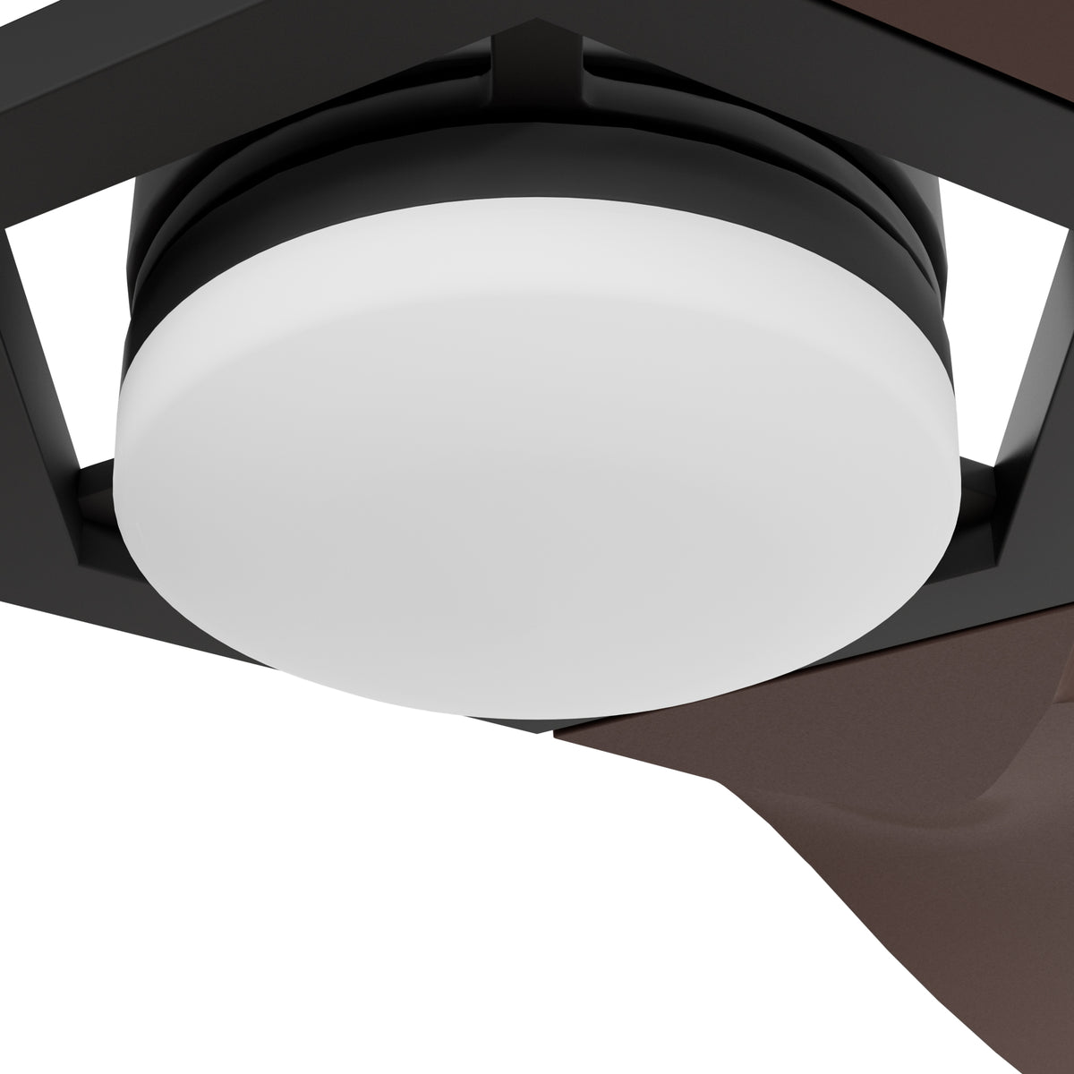 Casablanca 52 inch Eula ENERGY STAR® Matte Black Damp Rated Ceiling Fan with LED Light Kit and Wall Control and Handheld Remote