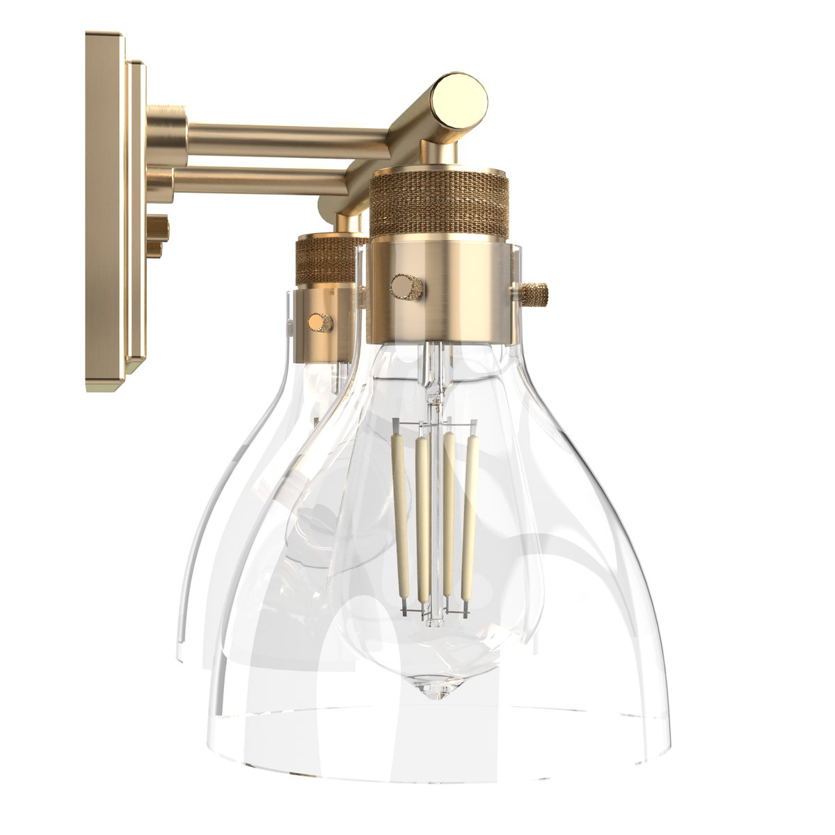 Van Nuys 14.75-inch 2-light Alturas Gold Vanity Light with Clear Glass
