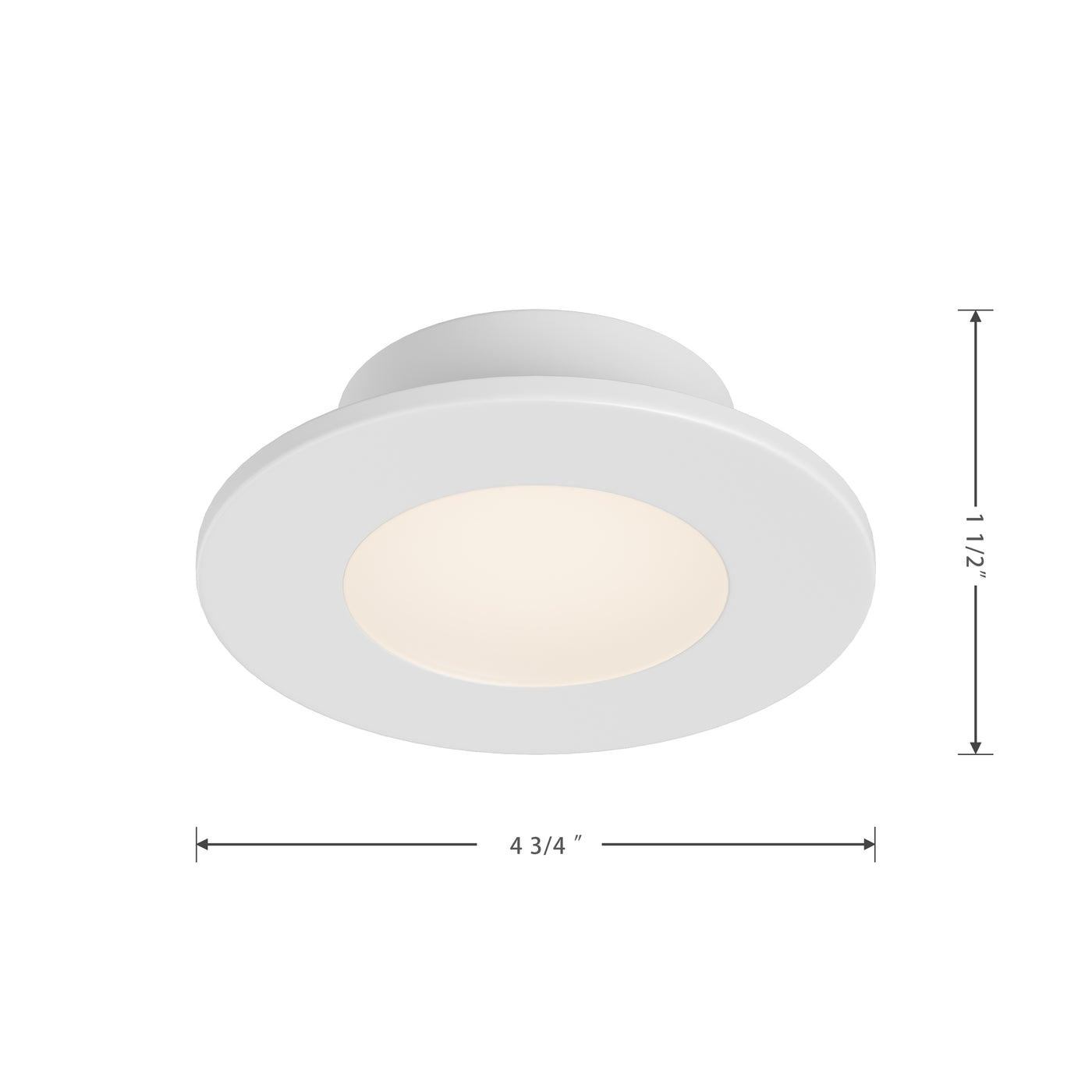 4-inch White Wall Light with 3000K Light and 11W Output