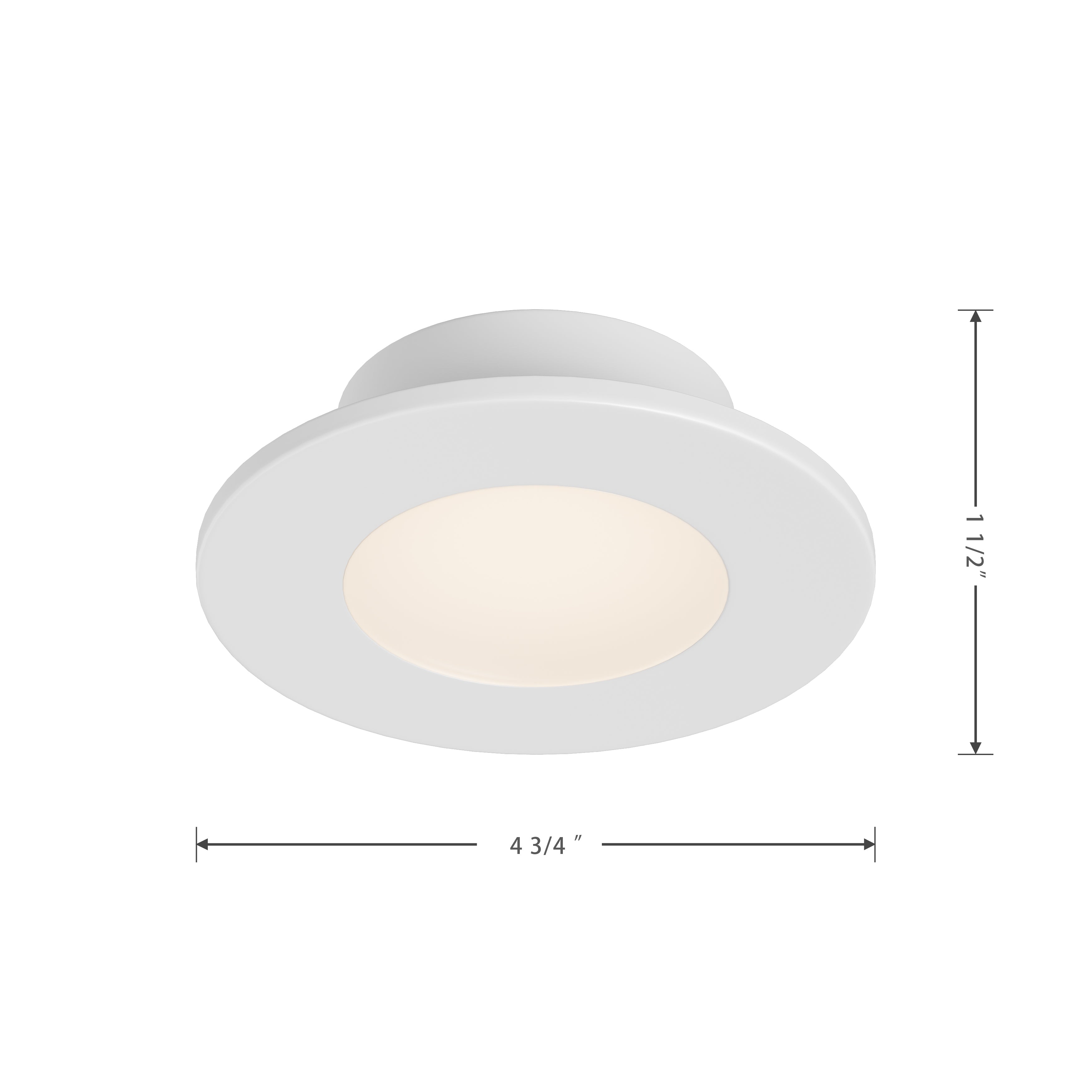 4-inch White Wall Light with 3000K Light and 11W Output