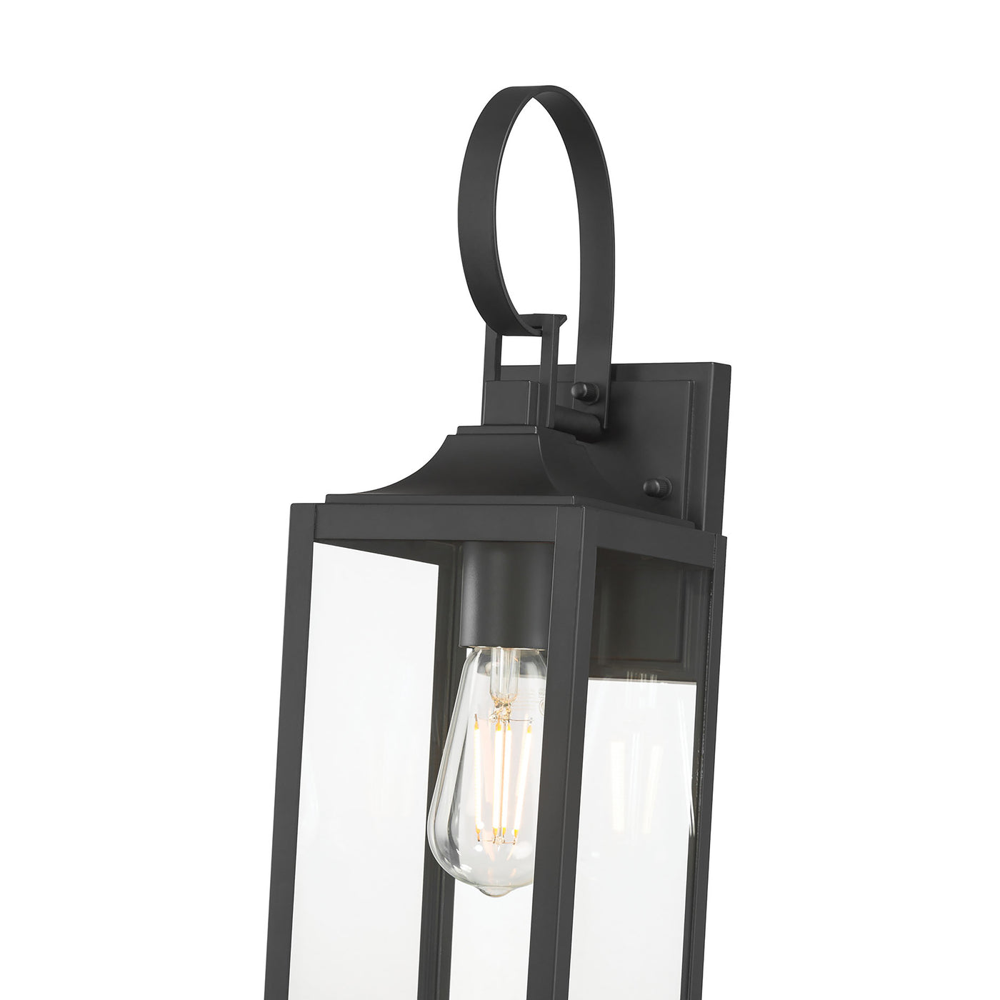 5.25'' Halston Powder Coated Black 1 Light Lantern