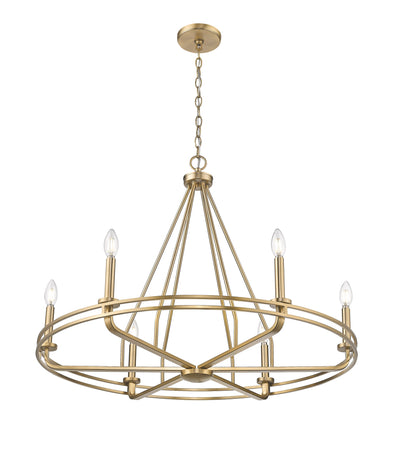 25.5'' Jody Vintage Brass 6 Light Chandelier