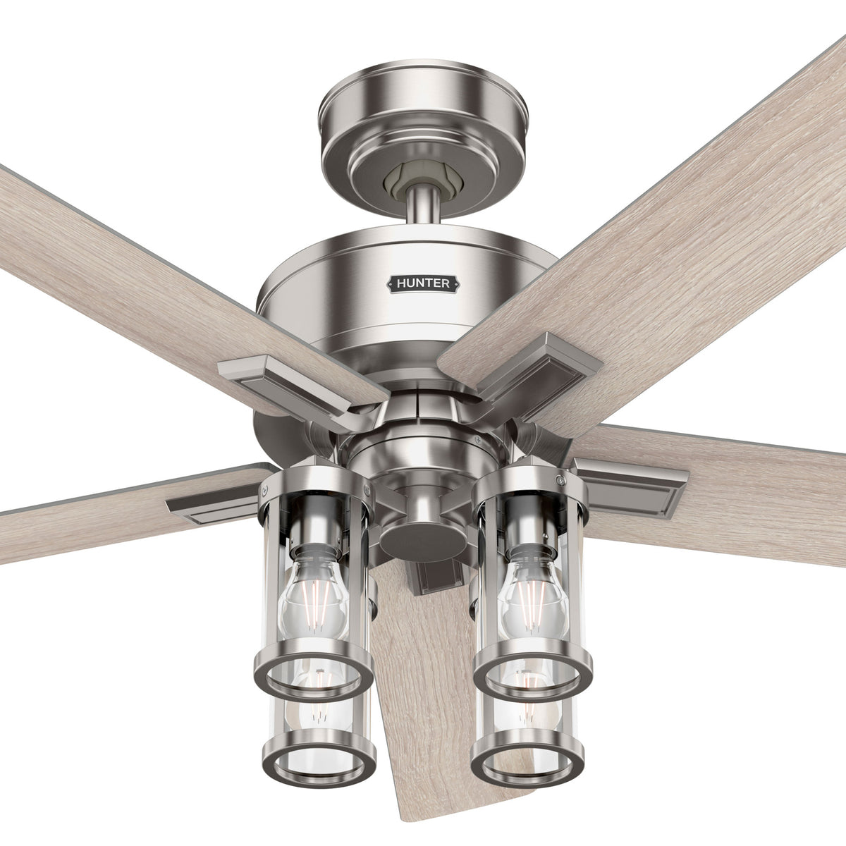 52 inch Astwood II  Brushed Nickel Ceiling Fan with LED Light Kit and Handheld Remote