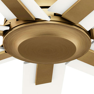 Casablanca 72 inch Bayhaven ENERGY STAR® Alturas Gold Damp Rated Ceiling Fan and Wall Control and Handheld Remote