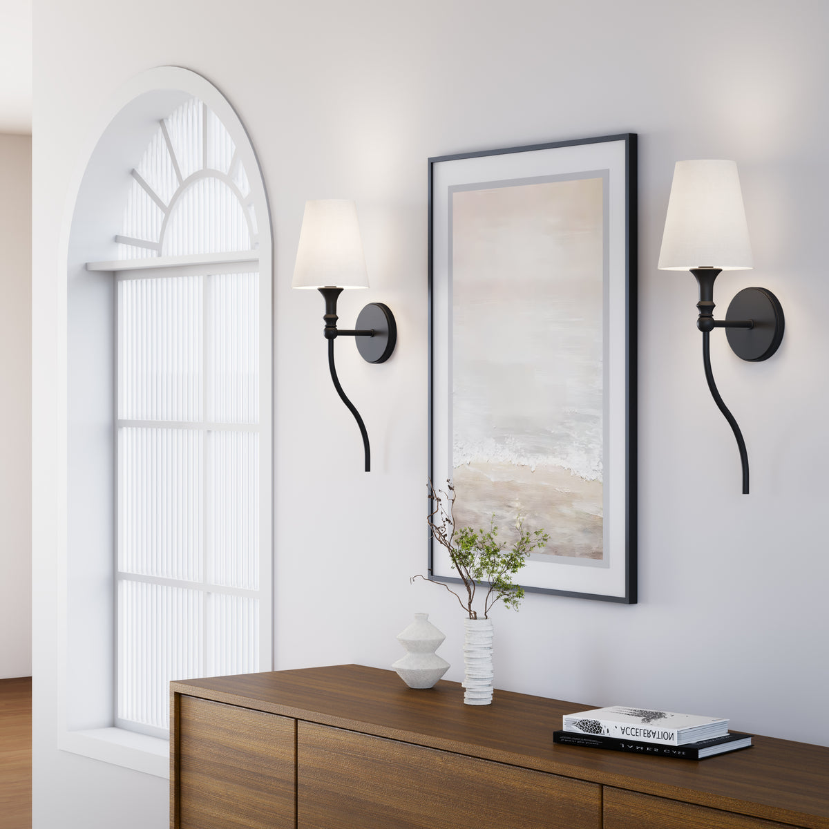 6.5'' Mairbourne Matte Black 1 Light Wall Sconce