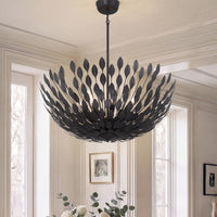 10.75'' Merylmint Matte Black 8 Light Pendant