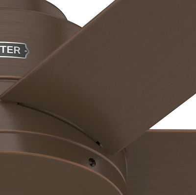 44 inch Kennicott Matte Bronze Damp Rated Ceiling Fan and Wall Control