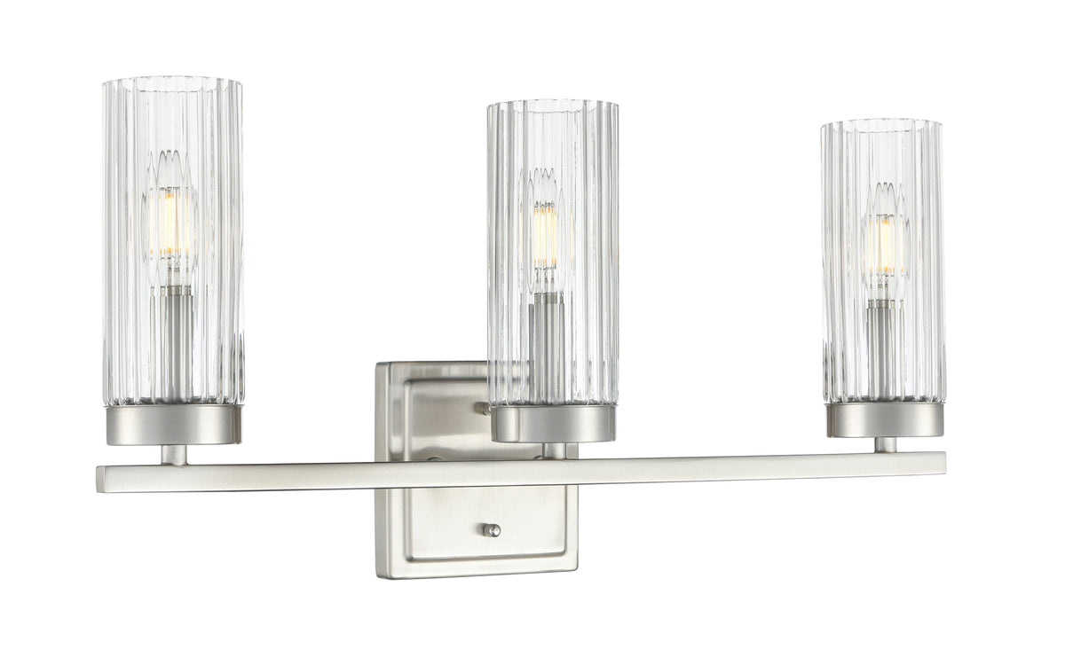 21'' Iversen Brushed Nickel 3 Light Bath Vanity