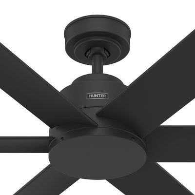60 inch Kennicott ENERGY STAR® Matte Black Damp Rated Ceiling Fan and Handheld Remote