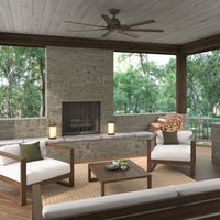 60 inch Downtown ENERGY STAR® Matte Bronze Damp Rated Ceiling Fan and Wall Control