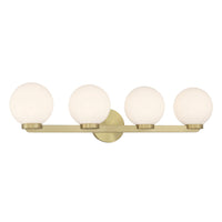 30.25'' Ardeva Vintage Brass 4 Light Bath Vanity