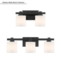 22'' Abelson Matte Black 3 Light Bath Vanity