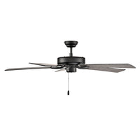 52 Inch Brisden AC Matte Black Indoor Ceiling Fan 5-Blade Reversible