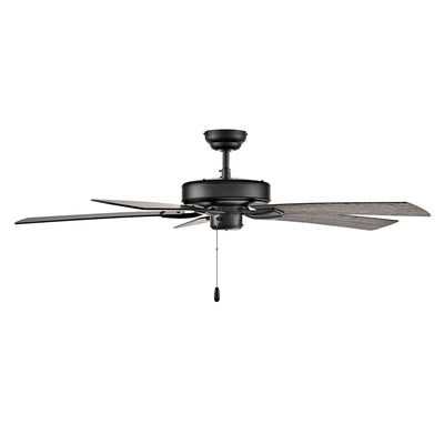 52 Inch Brisden AC Matte Black Indoor Ceiling Fan 5-Blade Reversible