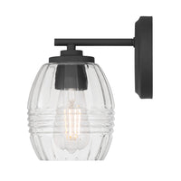 5.25'' Miravelle Matte Black 1 Light Wall Sconce