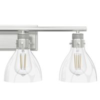 Van Nuys 32-inch 4-light Brushed Nickel Vanity Light with Clear Glass