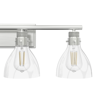 Van Nuys 32-inch 4-light Brushed Nickel Vanity Light with Clear Glass