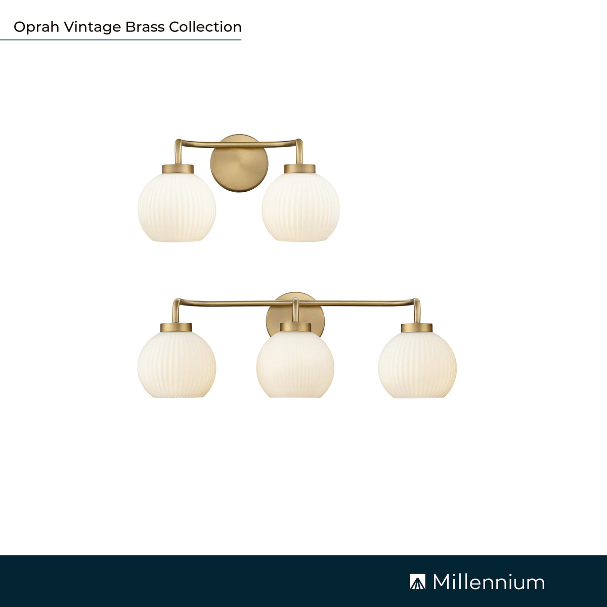 24'' Oprah Vintage Brass 3 Light Bath Vanity