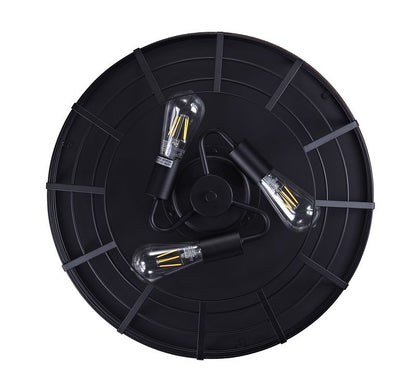 Montclair 48 Inch 3 Light Black Fan with Retractable Blades