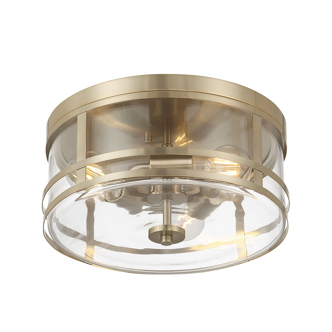 6.5'' Lunden Modern Gold 3 Light Flush Mount