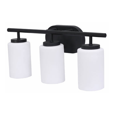 20-inch 3-light Black Vanity Light