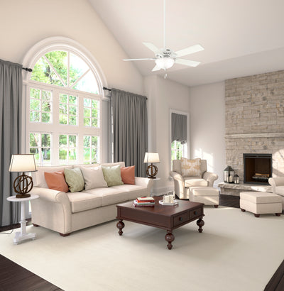 52 inch Pro's Best ENERGY STAR® Fresh White Ceiling Fan with LED Light Kit and Pull Chain