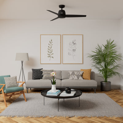 52 inch Malden Matte Black Ceiling Fan and Handheld Remote