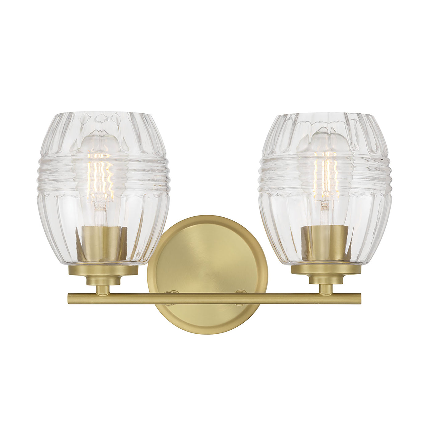 14'' Miravelle Vintage Brass 2 Light Bath Vanity
