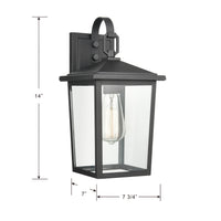 7'' Fetterton Powder Coated Black 1 Light Wall Sconce