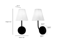7.25'' Ami Matte Black 1 Light Wall Sconce