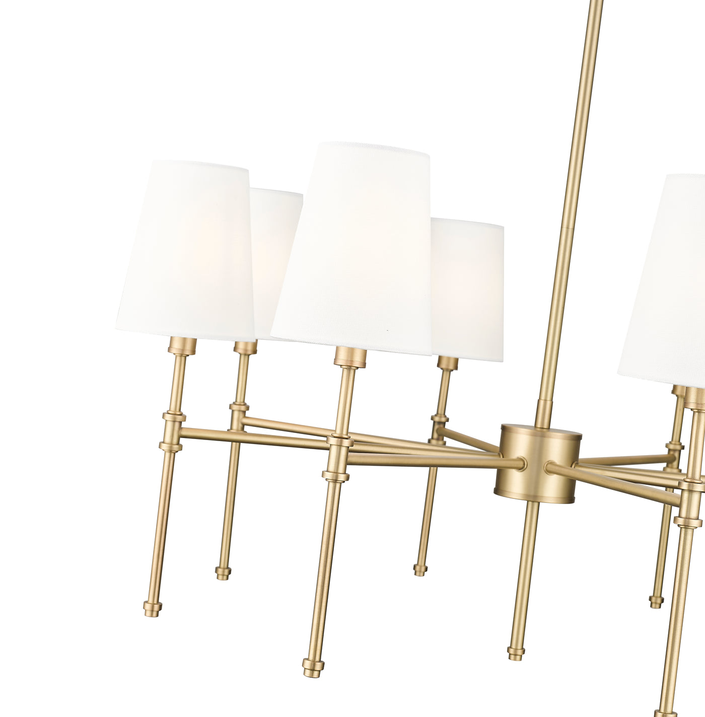15.75'' Adorra Vintage Brass 8 Light Chandelier