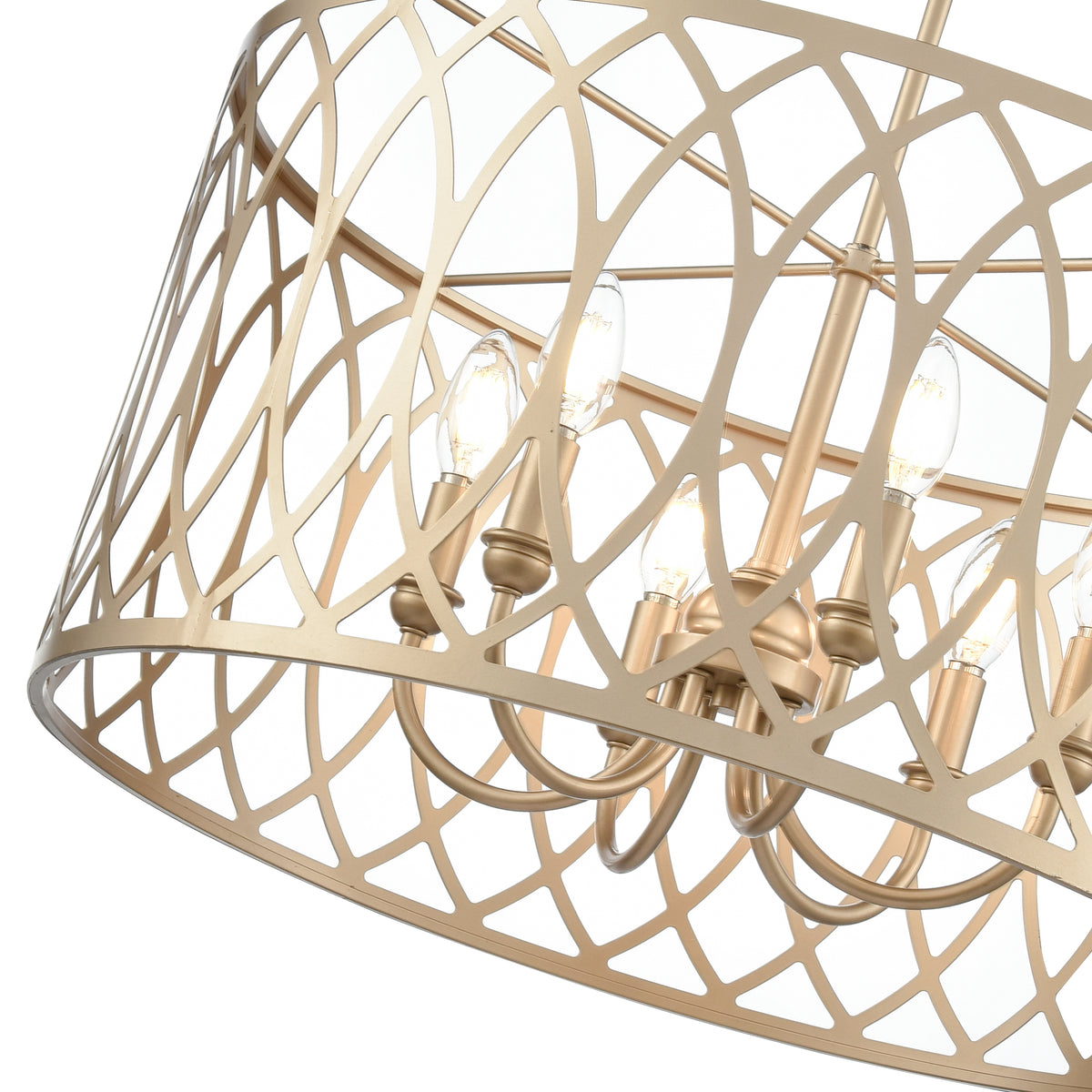 12'' Arelyn Painted Modern Gold 6 Light Pendant