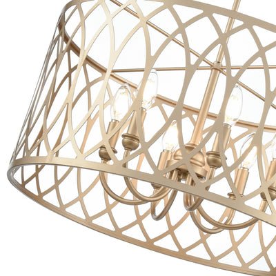 12'' Arelyn Painted Modern Gold 6 Light Pendant