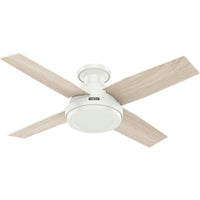 44 inch Dempsey Fresh White Low Profile Ceiling Fan and Handheld Remote
