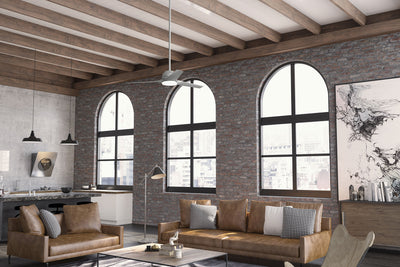 52 inch Gallegos Matte Silver Damp Rated Ceiling Fan with LED Light Kit and Wall Control