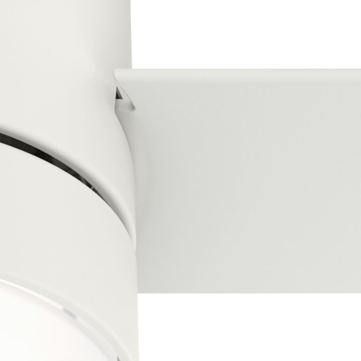 52 inch Gilmour Matte White Low Profile Damp Rated Ceiling Fan with LED Light Kit and Handheld Remote